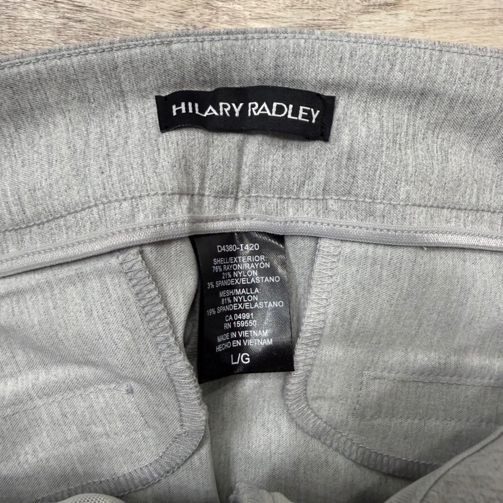 Hilary Radley Womens Pull On Straight Leg Pants Gray Heather Stretch Size Large - Picture 8 of 11